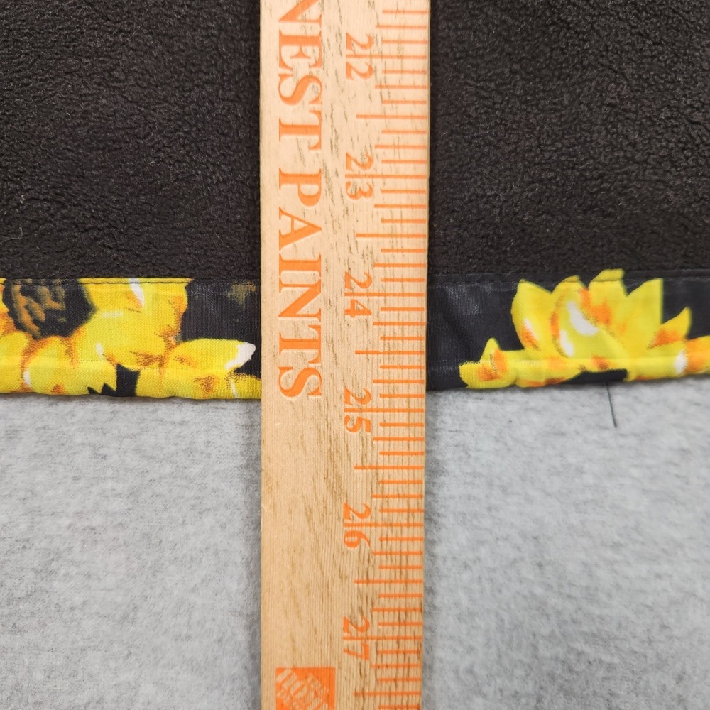 The North Face Jacket Womens Small Black Fleece Sunflower Print Denali Hooded - Picture 12 of 14